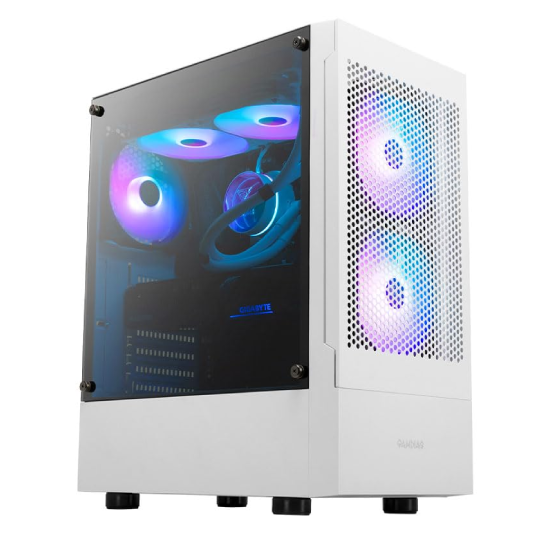 GAMDIAS TALOS E3 MESH WH RGB Streaming Lighting MID Tower Computer Cabinet